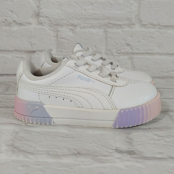 Puma Shoes Puma Baby Girl White Halogen Blue Carina Fade 2 Ac